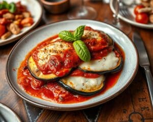 Aubergine parmigiana met een Italiaanse twist