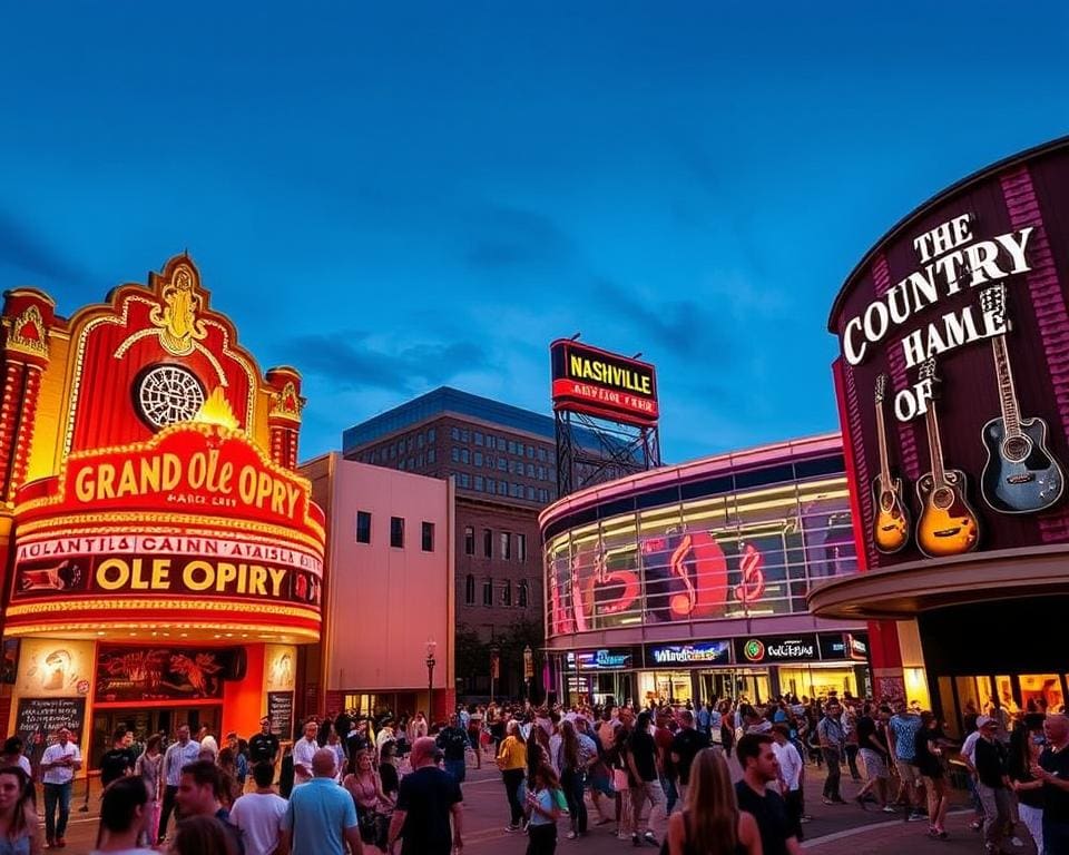 Bezienswaardigheden in Nashville, waaronder de Grand Ole Opry en de Country Music Hall of Fame