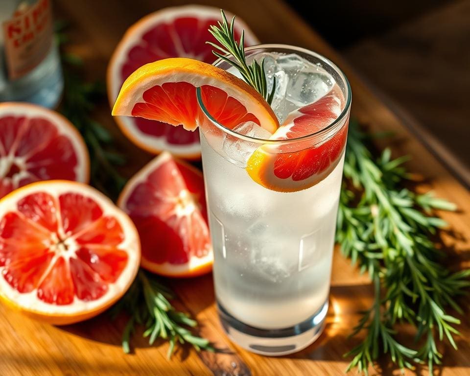 Gin Tonic met grapefruit en een hint van rozemarijn