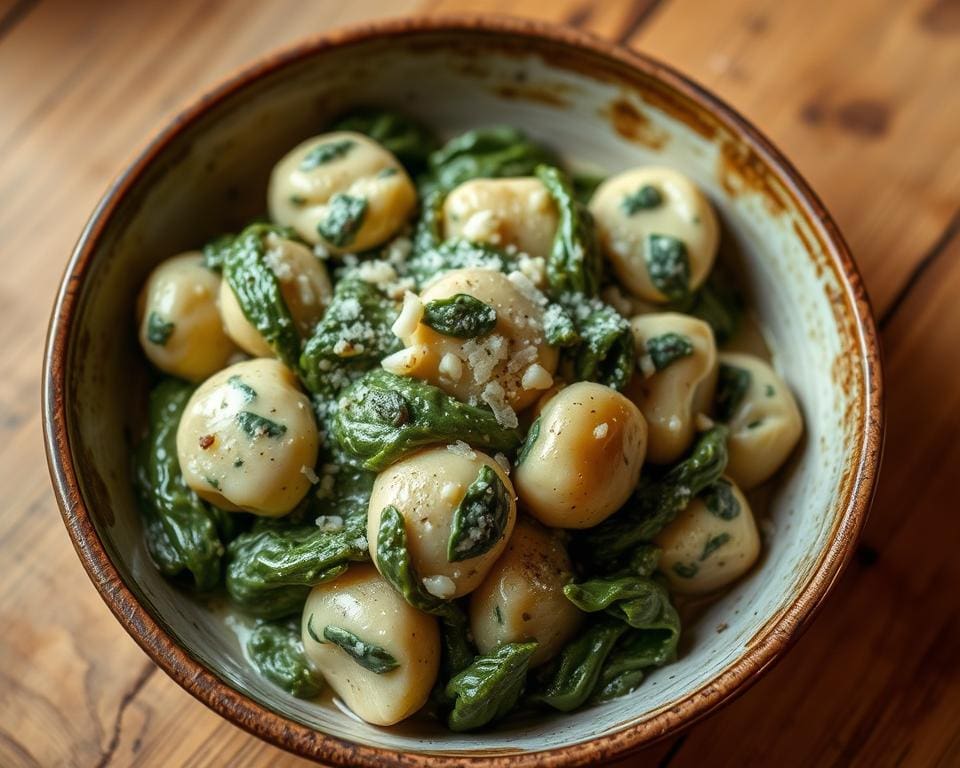 Gnocchi met spinaziesaus