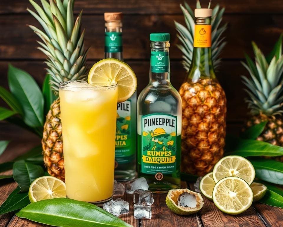 Hoofdingrediënten van de Pineapple Daiquiri