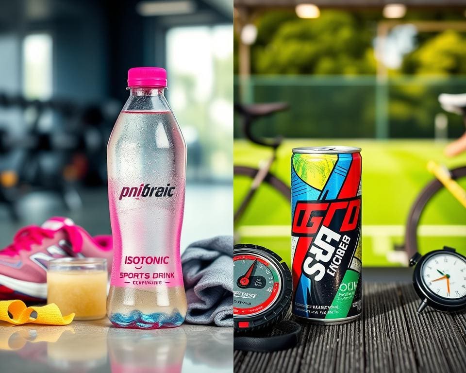 Isotone sportdrank vergelijken met energiedrank