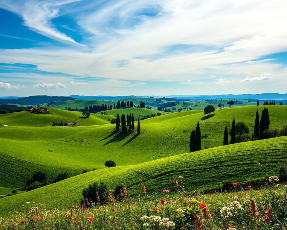 Natuur bewonderen in de groene heuvels van Toscane