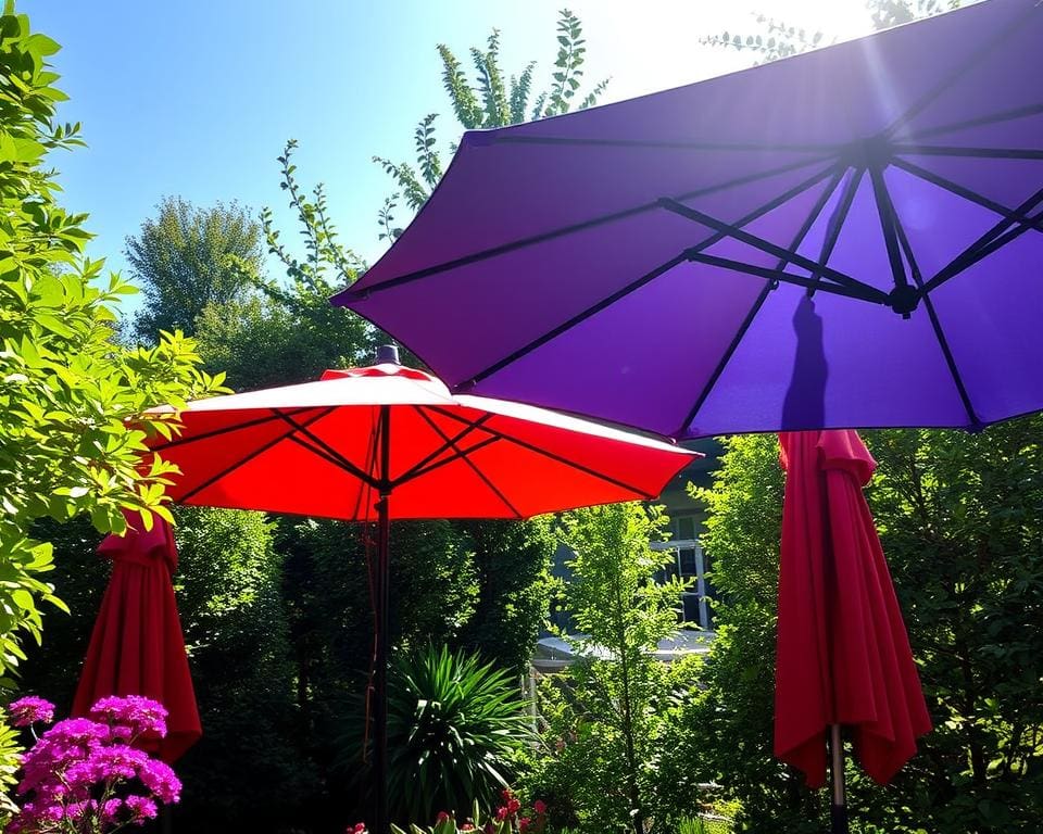 Tuinparasols met UV-bescherming