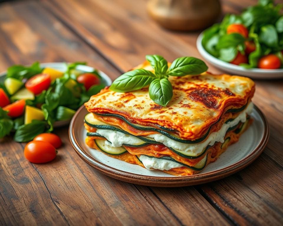 Vegetarische lasagne met courgette en ricotta