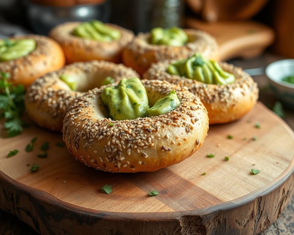 bagels met kruidenboter maken