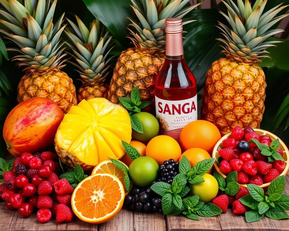 ingrediënten tropical sangria