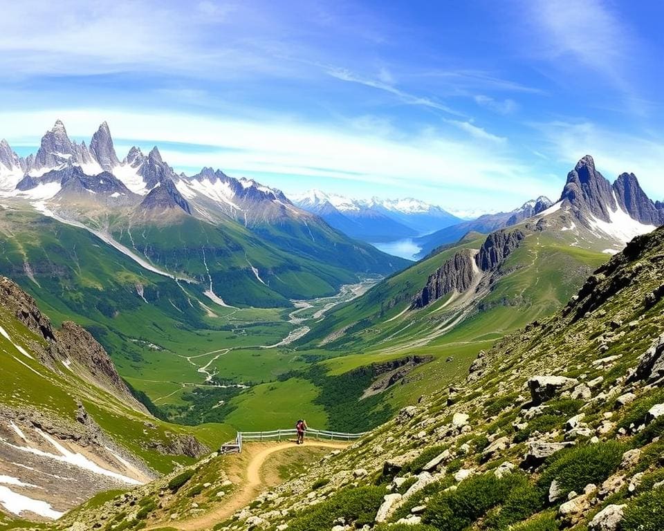 populaire trektochten in de bergen van Patagonië