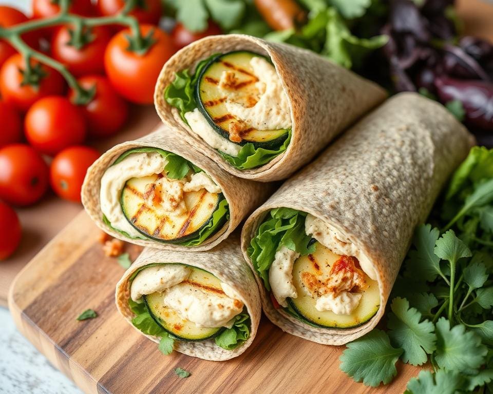 recept volkoren wraps met hummus