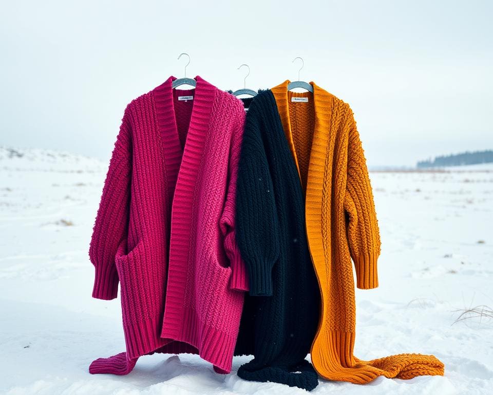 Balenciaga oversized cardigans voor comfortabele truien in wintermode.