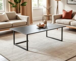 Design salontafel met matglazen blad