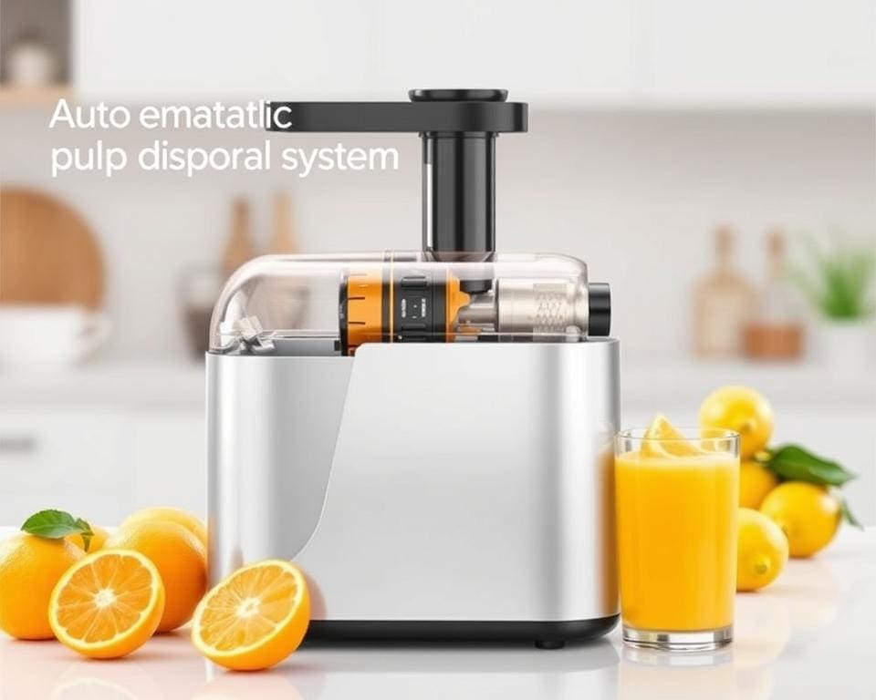 Elektrische citruspers met automatisch pulpafvoersysteem