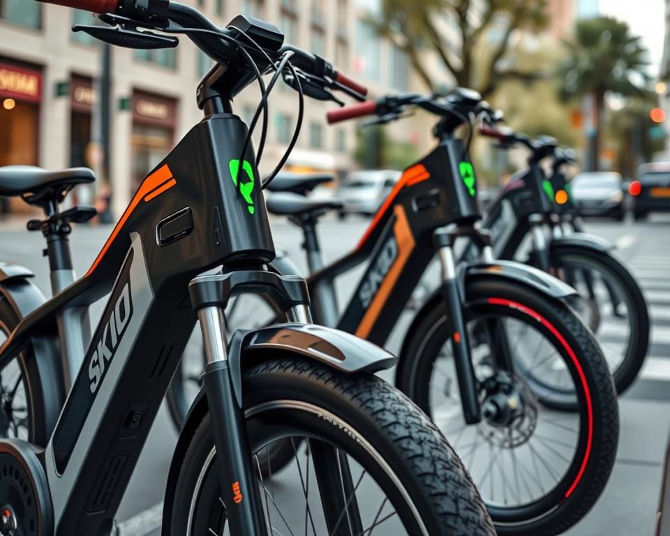 Elektrische fietsen met ingebouwde remsensoren