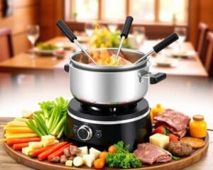 Elektrische fondueset met temperatuurregeling