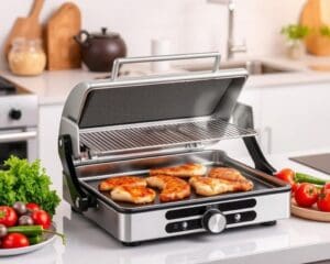 Elektrische grill met geïntegreerde rookfilter