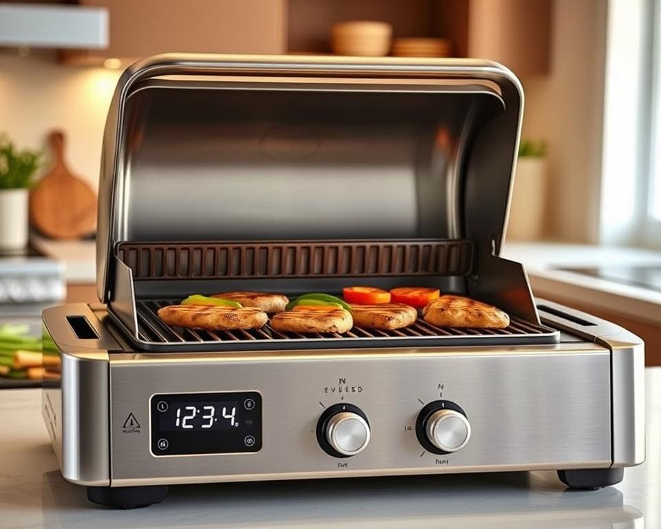 Elektrische grill met ingebouwde timer: altijd perfect garen