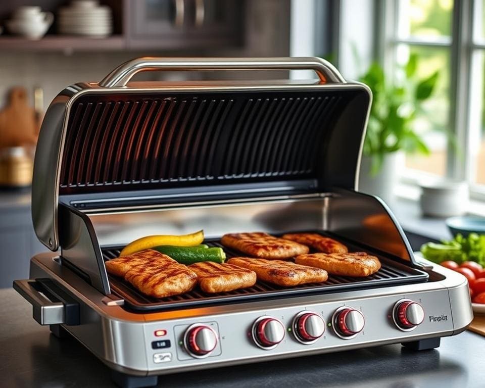 Elektrische grill met instelbare warmtezones