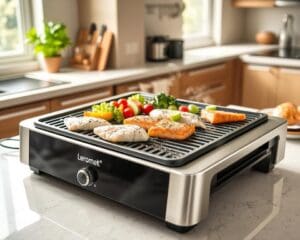 Elektrische grillplaat met olieafvoer: gezond en schoon