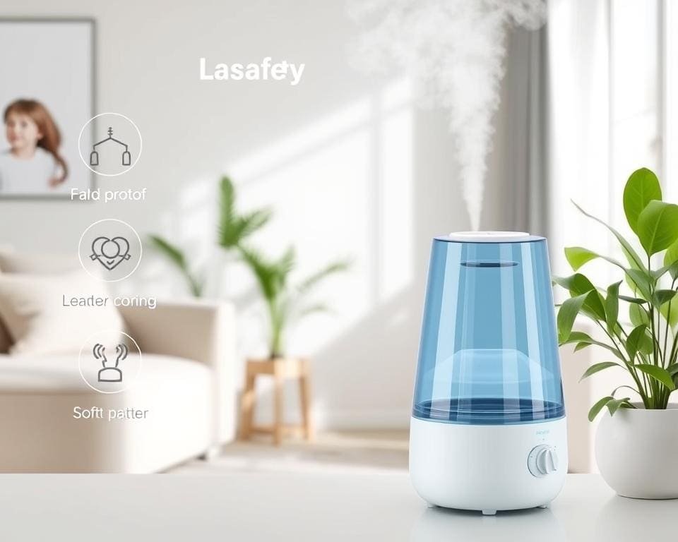 Elektrische luchtbevochtiger met kinderbeveiliging