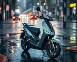 Elektrische scooters die regen trotseren