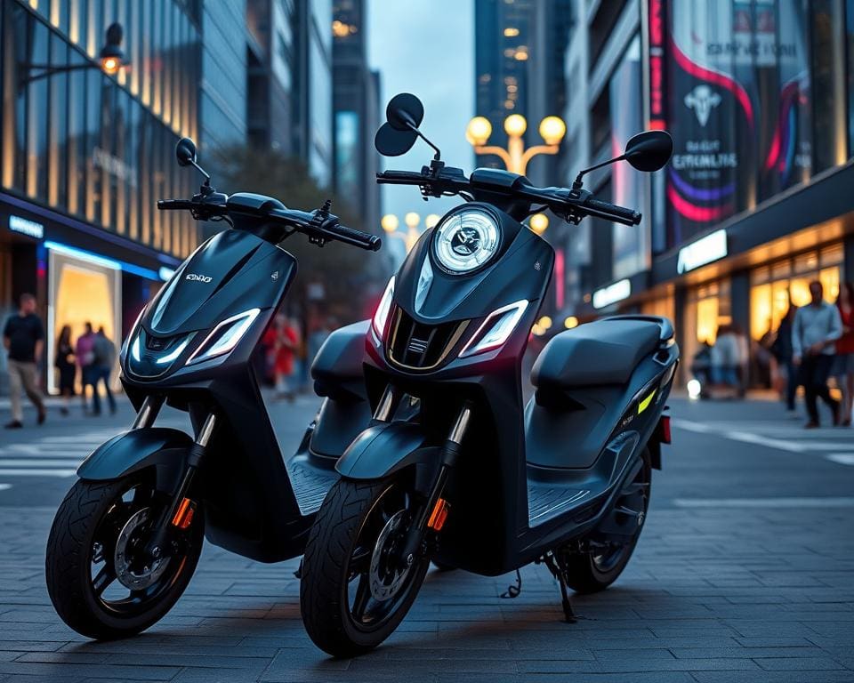 Elektrische scooters met ingebouwde alarmsystemen