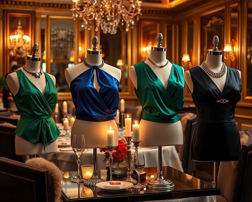 Gucci satijnen tops: Voor een elegante avond