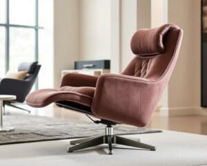 Luxe fauteuil met draaifunctie en verstelbare leuning