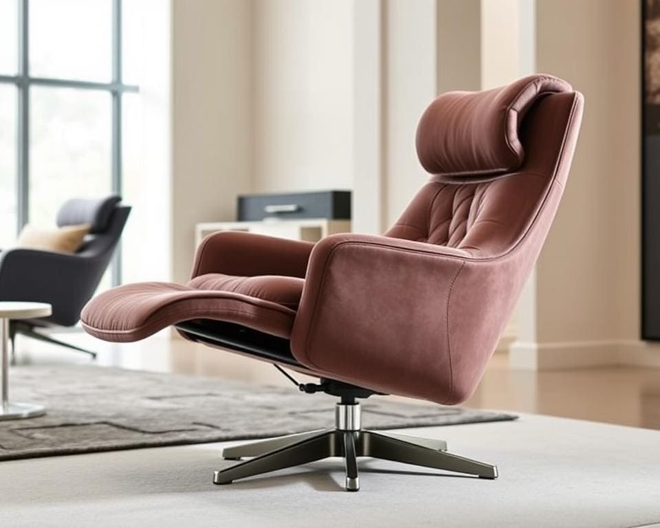 Luxe fauteuil met draaifunctie en verstelbare leuning