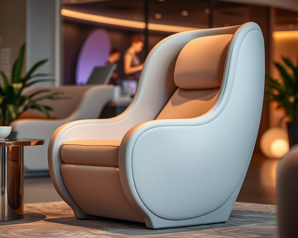 Luxe fauteuil met ergonomische vormgeving