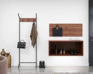 Luxe kapstok met ingebouwde schoenenplank