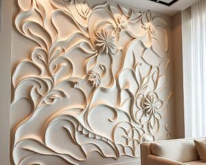 Luxe wanddecoratie in reliëfstructuren: uniek en artistiek