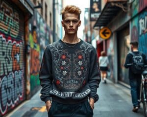 Off-White geborduurde tops: Voor een unieke streetstyle