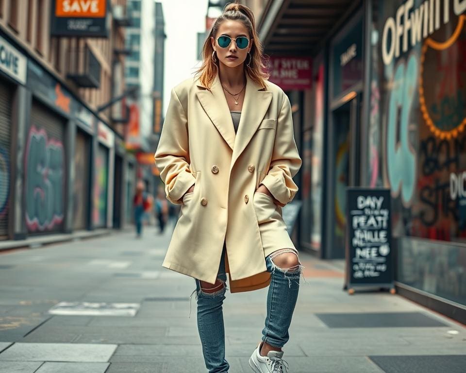 Off-White oversized blazers: Voor een streetwear twist