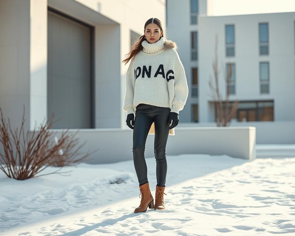 Off-White oversized truien: Voor een edgy winterlook