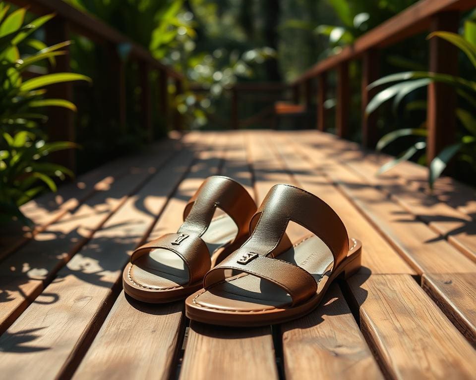 Saint Laurent leren sandalen: Luxe en comfort voor warme dagen