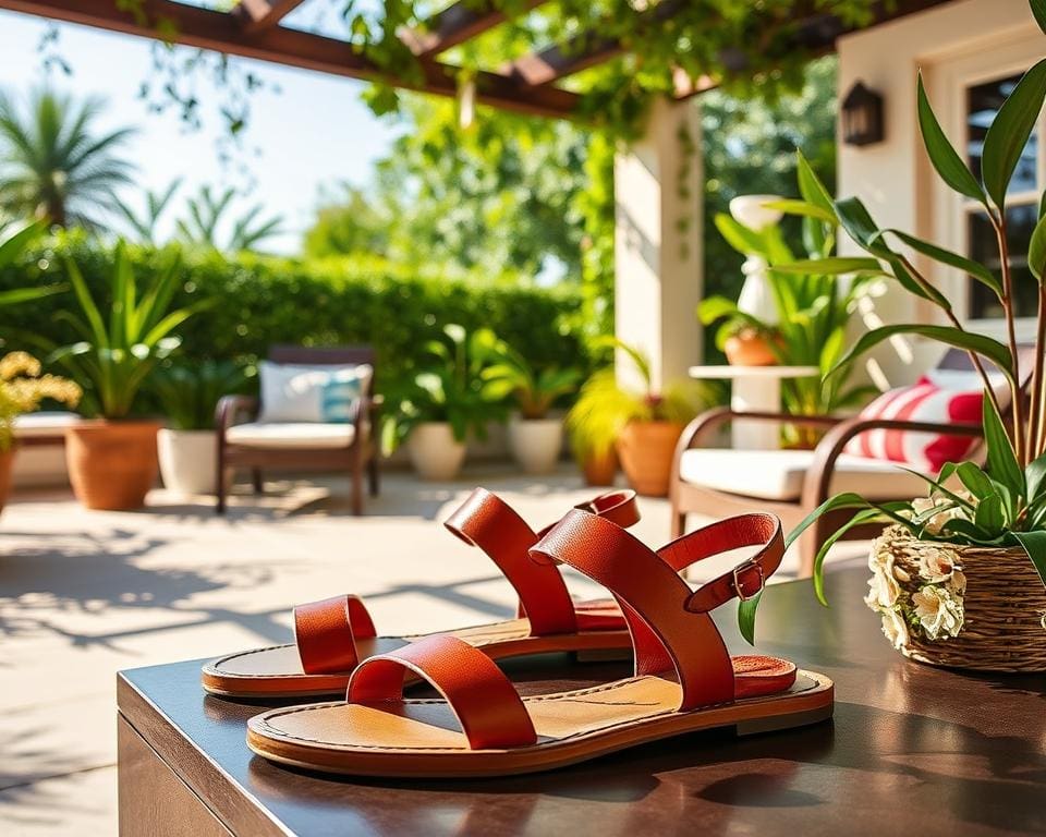 Saint Laurent leren sandalen: Voor een chique zomerse look