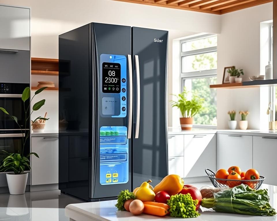 Slimme koelkast met automatische energiebesparing