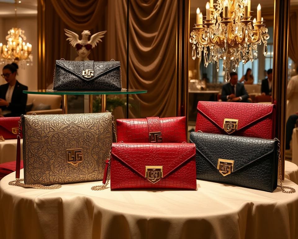 Valentino leren clutches: Luxe accessoires voor avondlooks