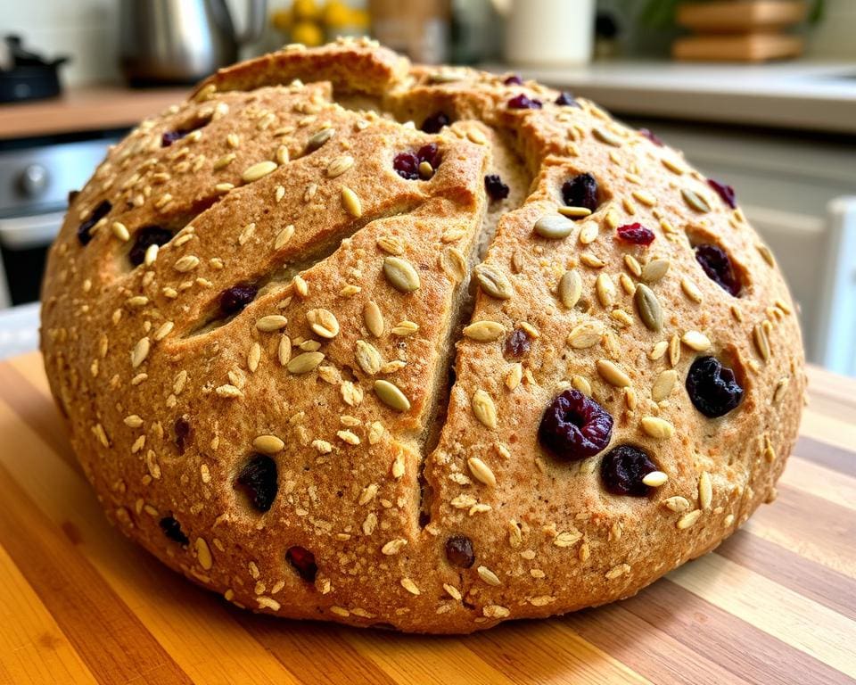 Volkoren zuurdesembrood met cranberry's en zaden