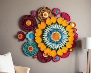 Wanddecoratie in cirkelvormige patronen: harmonieus en modern