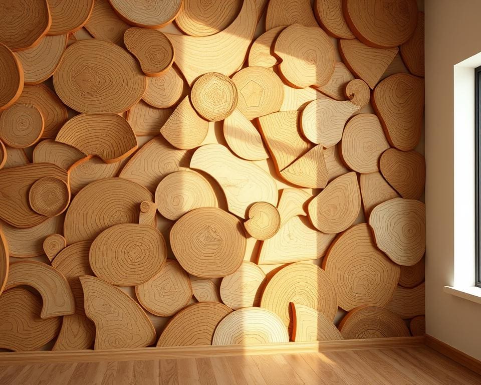 Wanddecoratie in houten patronen: natuurlijk en uniek