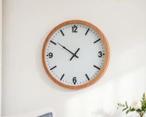 Wandklok in minimalistische Scandinavische stijl