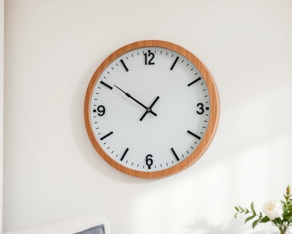 Wandklok in minimalistische Scandinavische stijl
