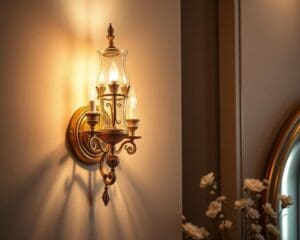 Wandlamp in goudaccenten: luxe en verfijning
