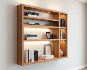 Wandplank met verborgen opbergvakken