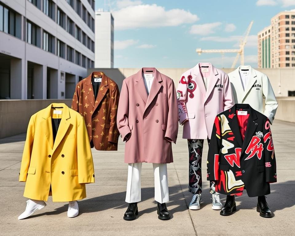 off-white oversized blazers unieke ontwerpen trendy kleuren prints