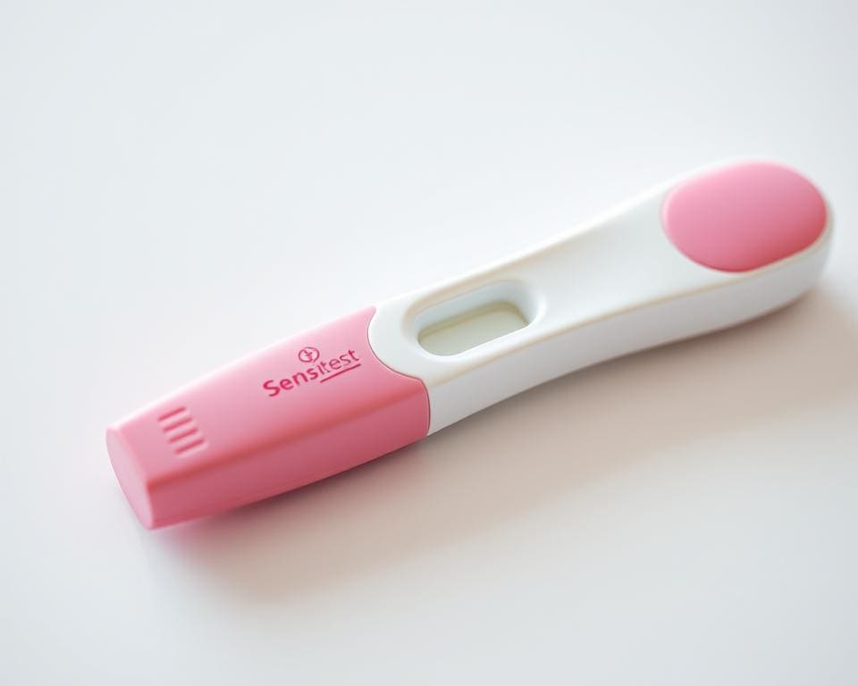 Hoe werkt een Sensitest dipstick zwangerschapstest?