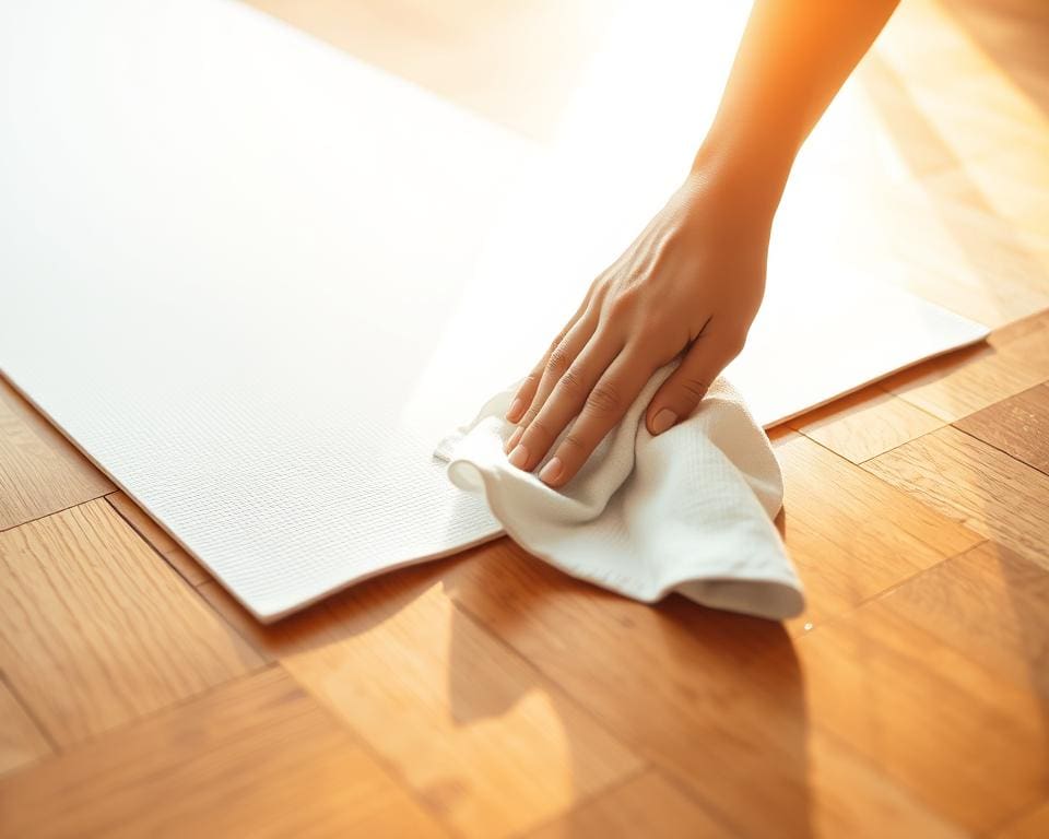 Wat is de beste manier om een yogamat schoon te maken?