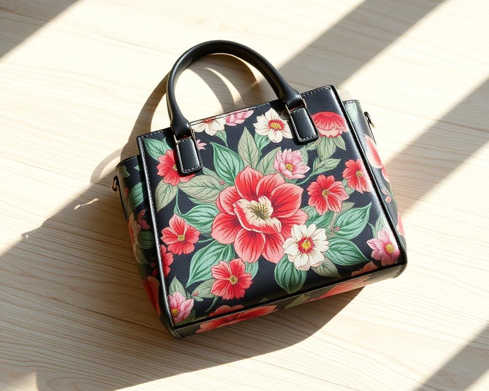 stijlvolle tas met bloemenprint