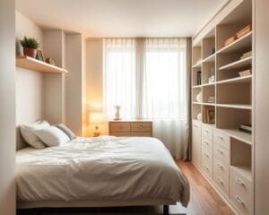 Wat zijn praktische ideeën voor een compacte slaapkamer?